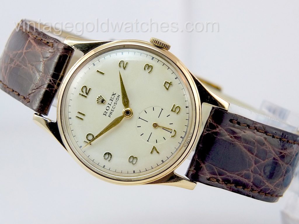 Rolex Precision, 9K 1953 | Vintage Gold Watches