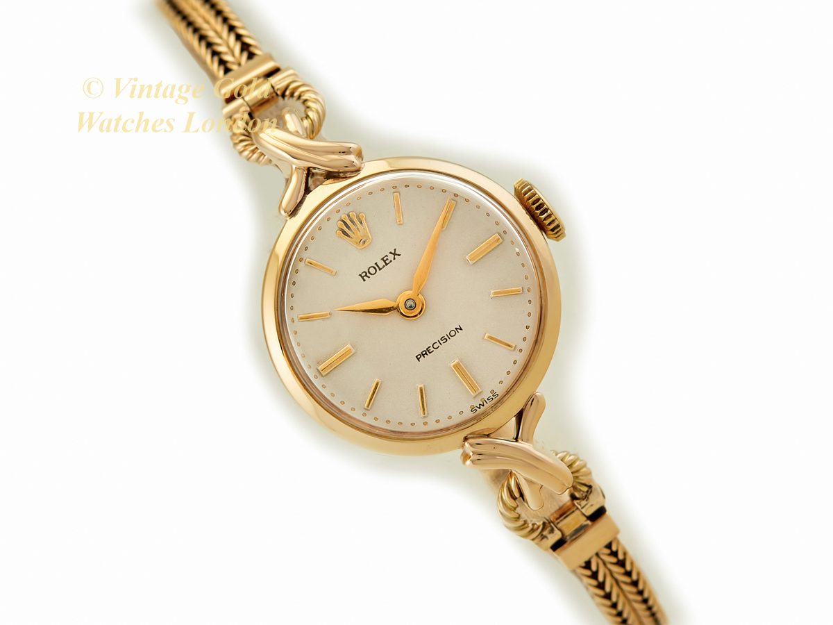 rolex precision ladies gold watch