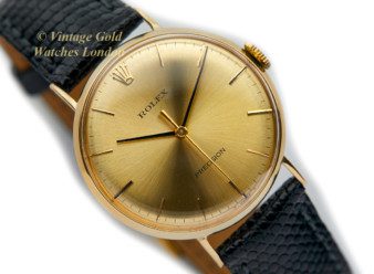 Vintage Rolex Precision 9ct Gold Watch 1962-11