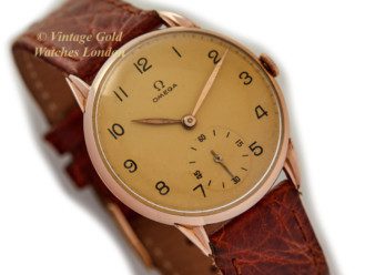 Vintage Omega 19ct Pink Gold Watch 1945-1