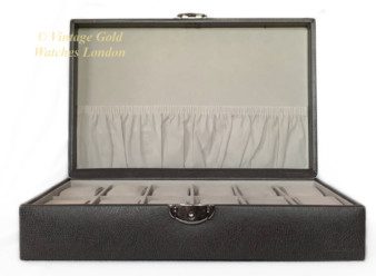 Grey Leather Watch Display Box-1