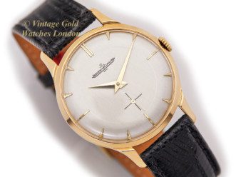 Vintage 18ct Gold Jaeger-LeCoultre Silver Dial 1953-2