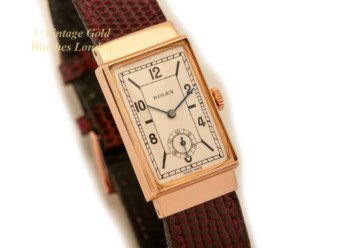 Vintage Rolex 18ct Pink Gold Watch 1935-15