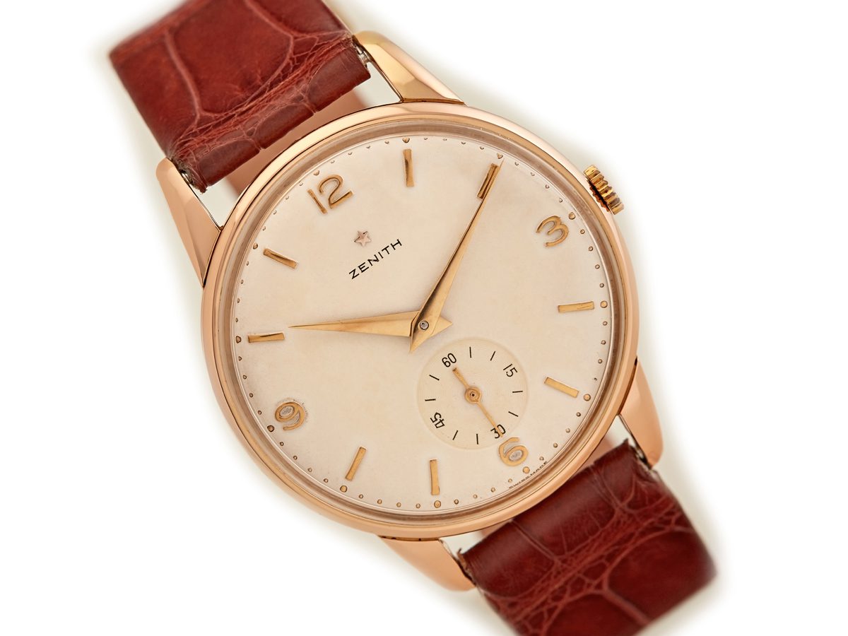 Zenith Cal.126-6 18ct Pink Gold 36mm Oversize 1956 | Vintage Gold Watches