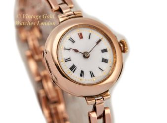 Vintage 9ct Pink Gold Ladies Cocktail Watch 1909 – Q949-11