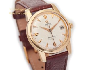 Vintage Omega Seamaster Calendar 18ct Gold Watch 1958 – OM1026-11