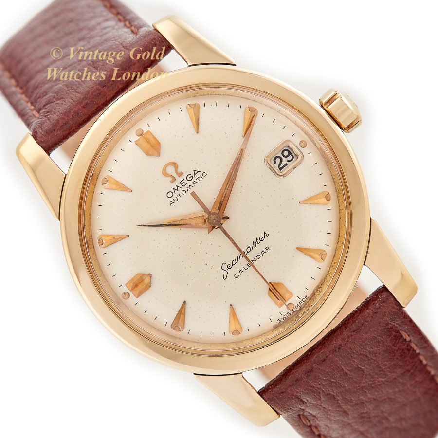 Omega Seamaster Calendar Cal 503 18ct 1958 Vintage Gold Watches