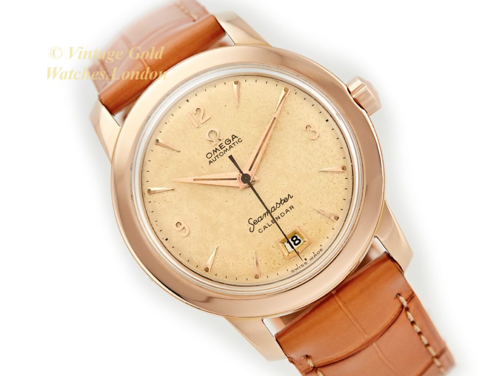 Omega Seamaster Calendar Cal.355 Bumper Automatic 18ct Pink Gold 1954 ...