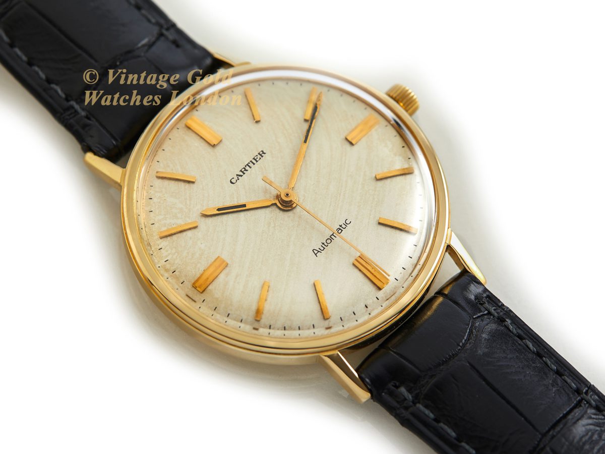 Cartier Automatic 18ct 'Sands of Time' Dial c1967 | Vintage Gold Watches