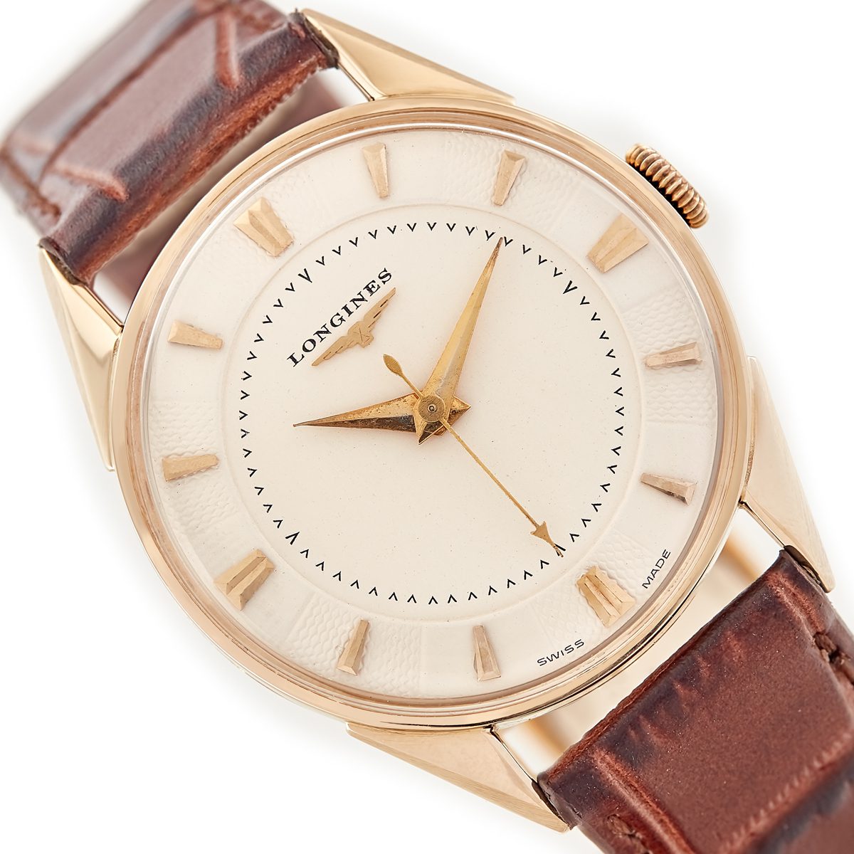 Longines Cal.23ZS 14ct 1955 Guilloche Dial