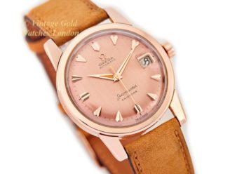 Vintage Omega Seamaster Calendar 18ct Pink Gold Watch 1959 – OM1110-24