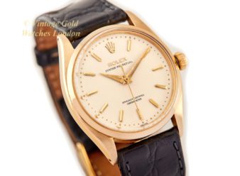 Vintage Rolex Oyster Perpetual 18ct Gold Watch 1959 – R1046-15