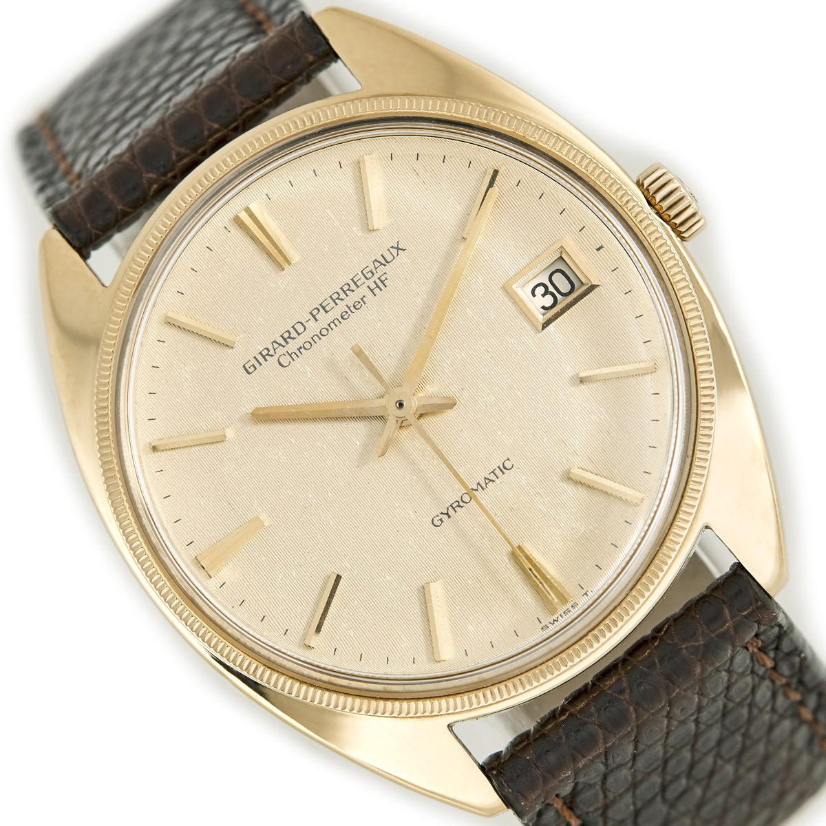 Girard Perregaux Chronometer HF Gyromatic 18ct 1969 Vintage Gold