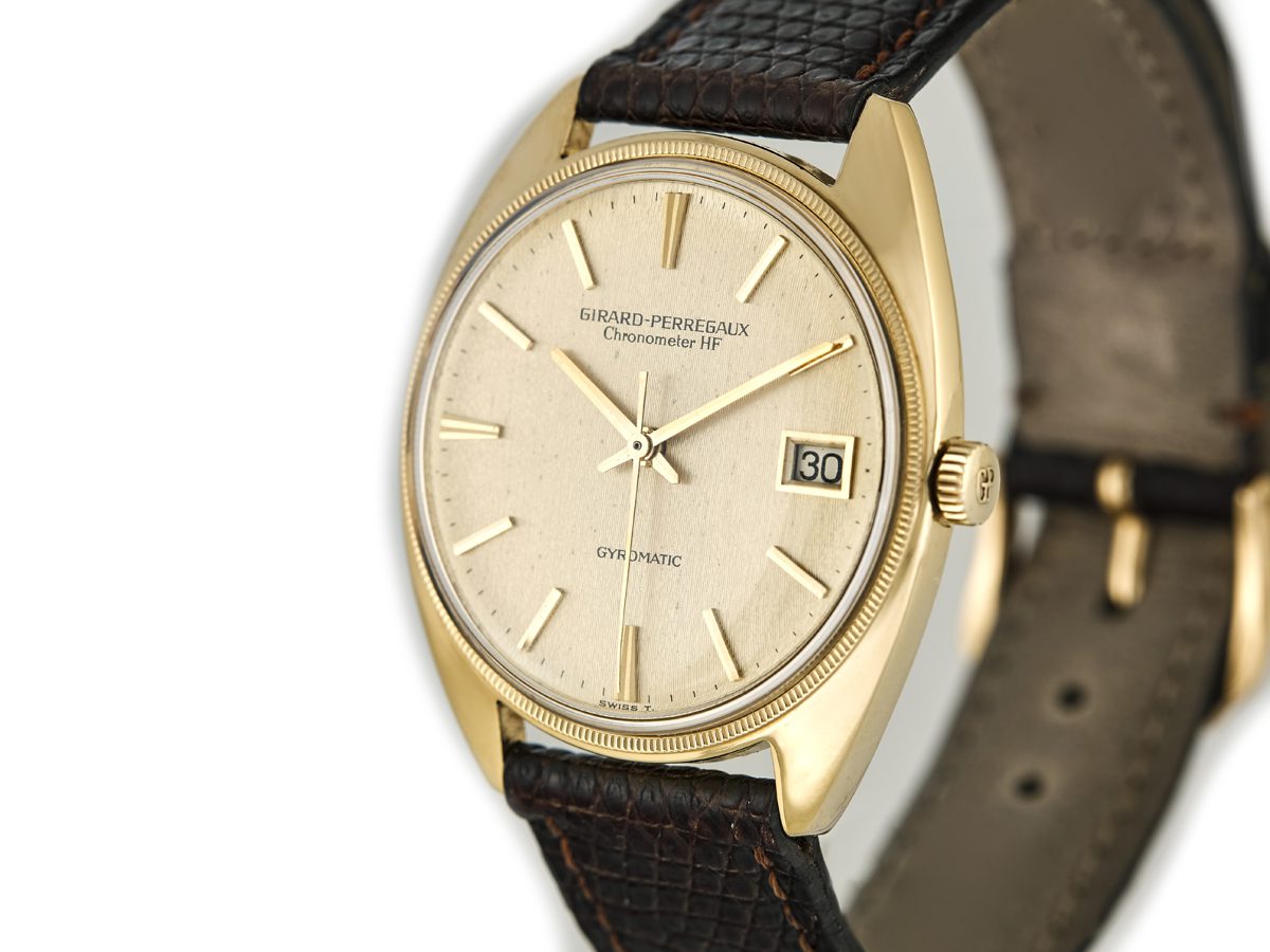 Girard Perregaux Chronometer HF Gyromatic 18ct 1969 Vintage Gold