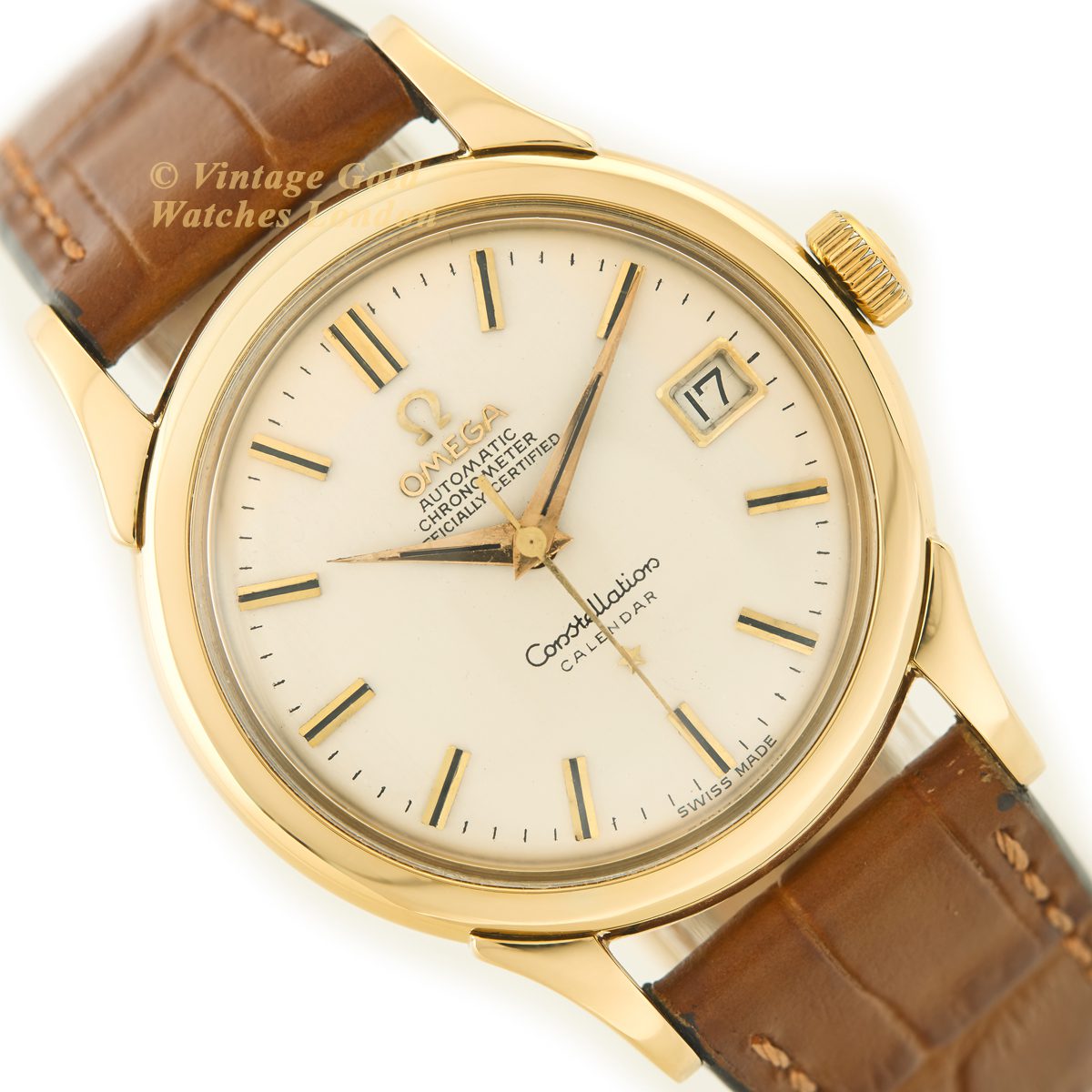 Omega Constellation Calendar Cal.504 18ct 1959 Vintage Gold Watches