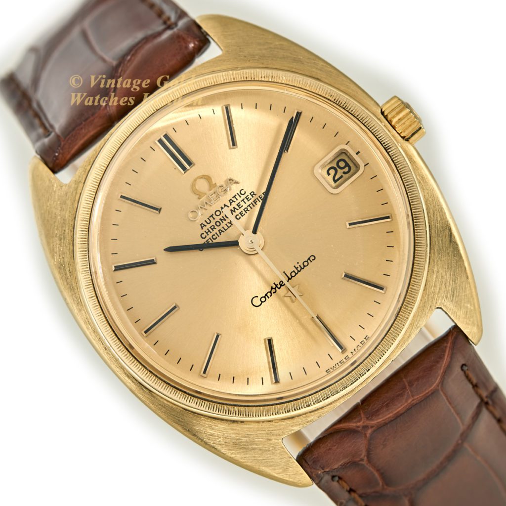 Omega Constellation 18ct Tonneau Cal.564 1972 Vintage Gold Watches