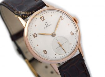 OM1295 Omega Sub Dial 1946 18ct Pink Gold wm (12)