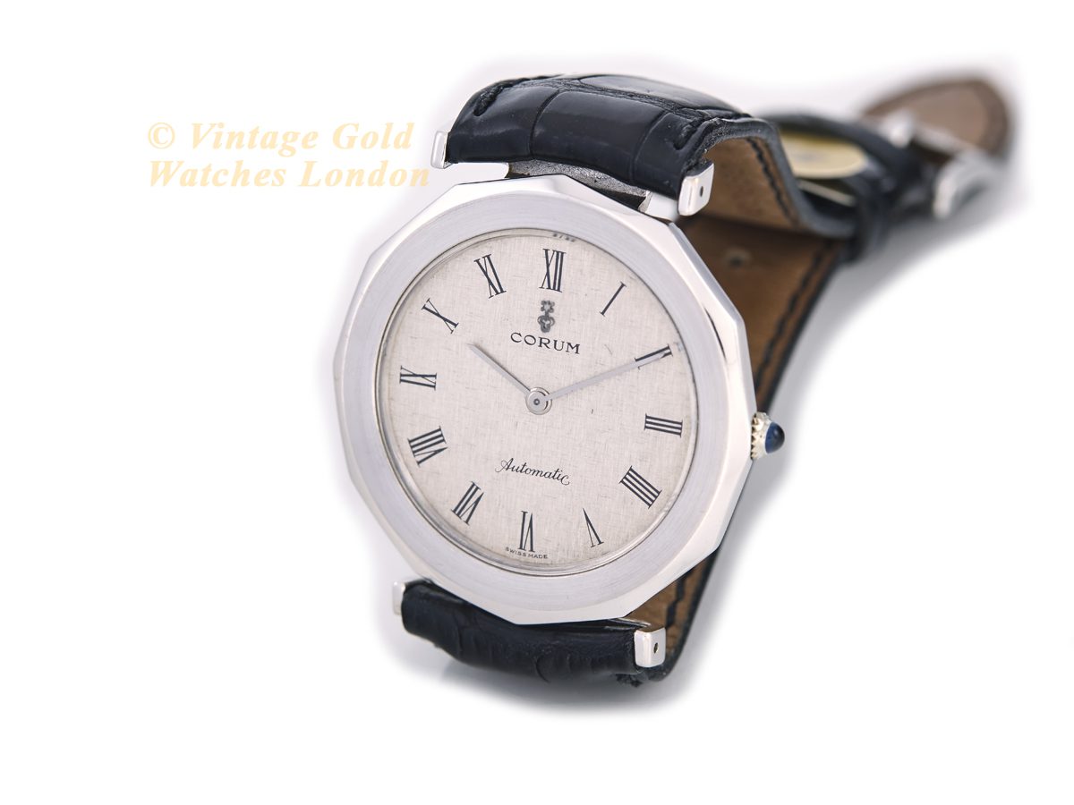 Corum Automatic Cal.37 18ct White Gold c1978 Vintage Gold Watches