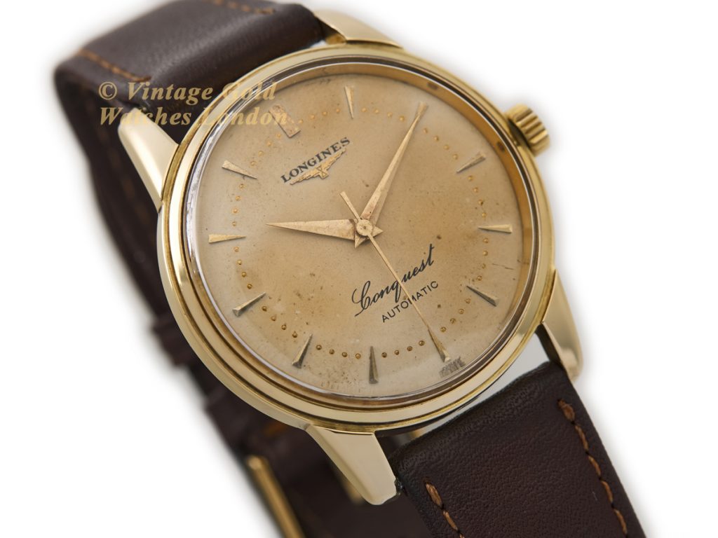 Vintage Longines Conquest Cal.19AS 18ct 1955 | Vintage Gold Watches