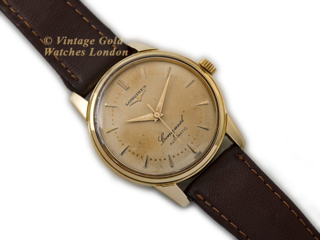 Vintage Longines Conquest Cal.19AS 18ct 1955 | Vintage Gold Watches