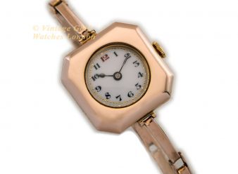 R1473 Rolex Ladies c.1916 9ct Pink Gold 9 WM