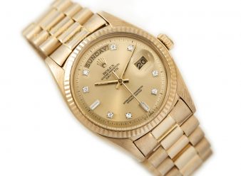 R1487 Rolex Day Date President Gold with Diamond Batons 1972 18ct Gold 1 WM