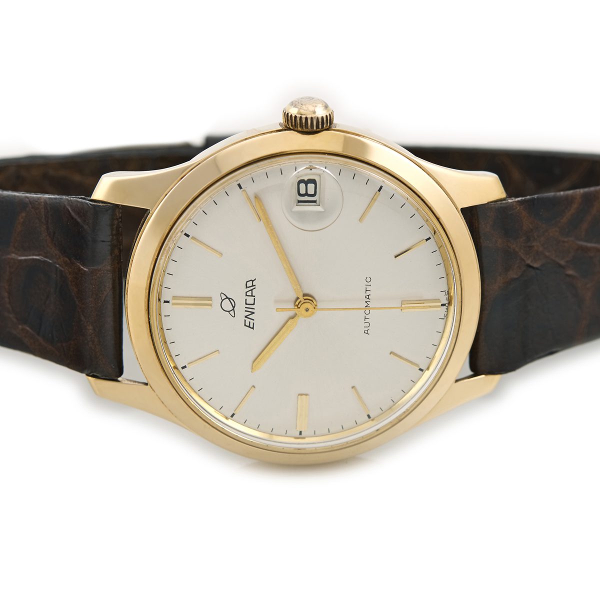 Enicar top gold watch