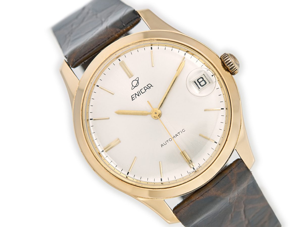 Enicar Automatic Cal.1035 18ct 1965 Vintage Gold Watches