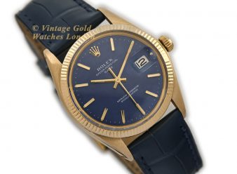 R1506 Rolex Oyster Date 1971 Blue Linen Dial 18ct Gold 10 WM