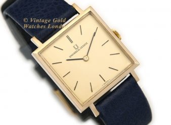 UG554 Universal Geneve Square Dial 1964 9ct Gold with Box 11 WM