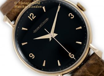 JLC1428 Jaeger Le Coultre Black Dial 1960 9ct Gold 5 b WM