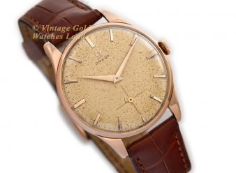 OM1496 Omega 1959 18ct Pink Gold Sub Dial 10 WM