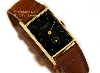 UG1341 Universal Geneve c1942 Black Dial 18ct Gold 10 WM