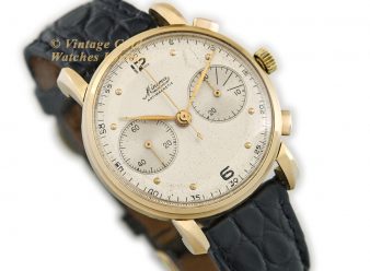 M1557 Minerva 18ct Gold Chronograph 8 WM