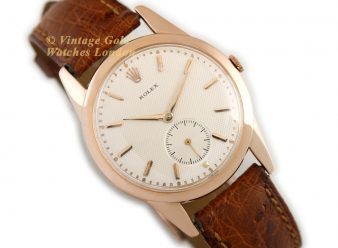 R1556 Rolex Precision Sub Dial 18ct Pink Gold 8 WM