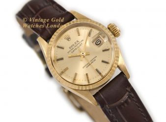 R1564 Rolex Oyster Perpetual DateJust Ladies 1966 18ct Gold 12 WM