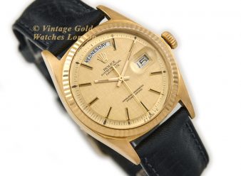 R1568 Rolex DayDate 1970 Gold Linen Dial 18ct Gold 9 WM