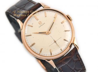 OM1660 Omega Sub Dial 18ct Pink Gold 1954 9 VGWL