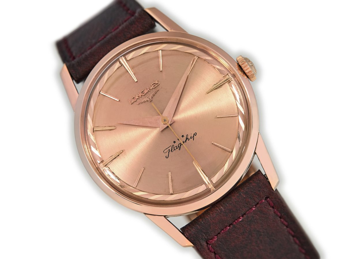 Longines Flagship Ref.503 18ct Pink Gold 1956 Vintage Gold Watches