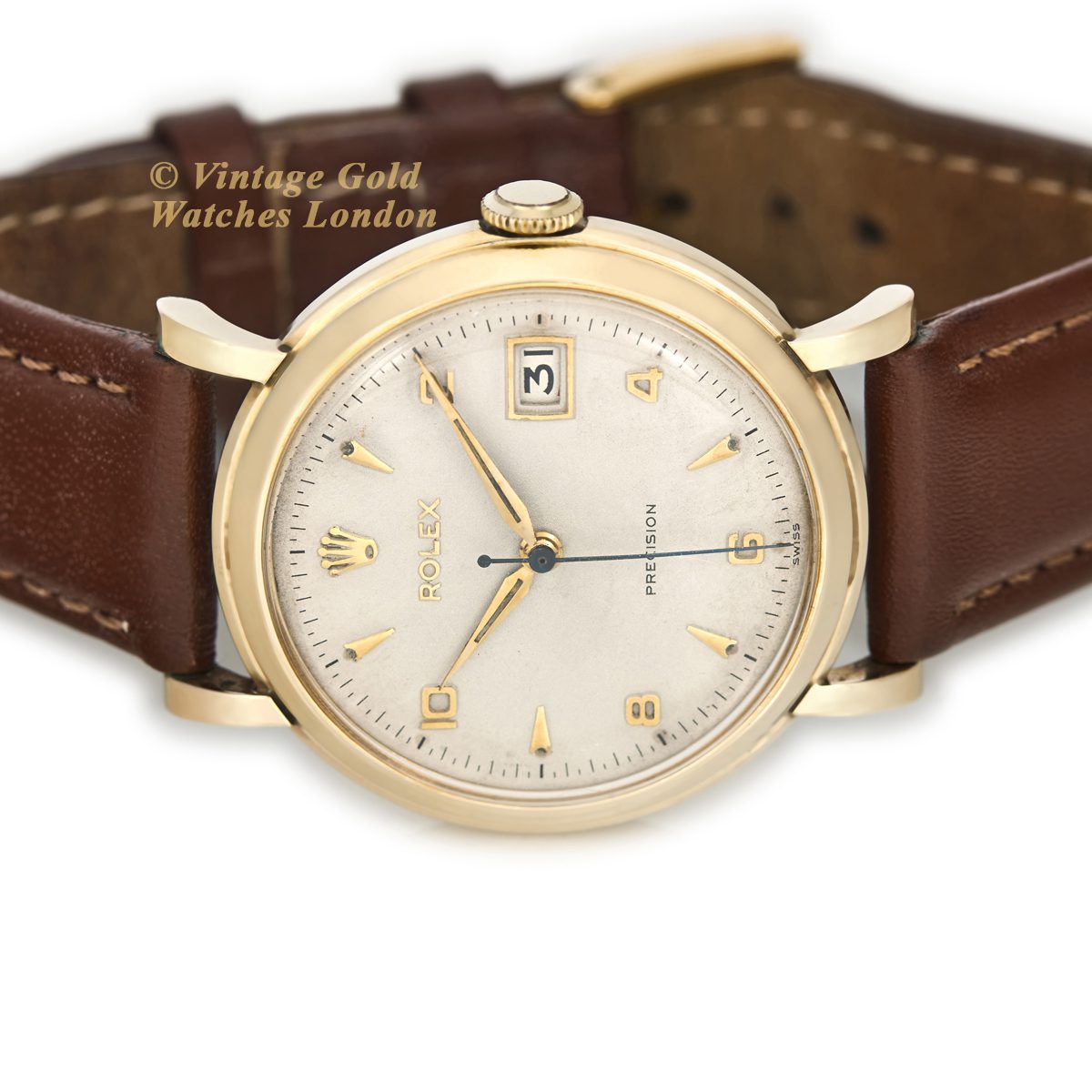 Vintage Rolex 9ct Gold Precision 4747 Dress Watch, Circa 1954 at