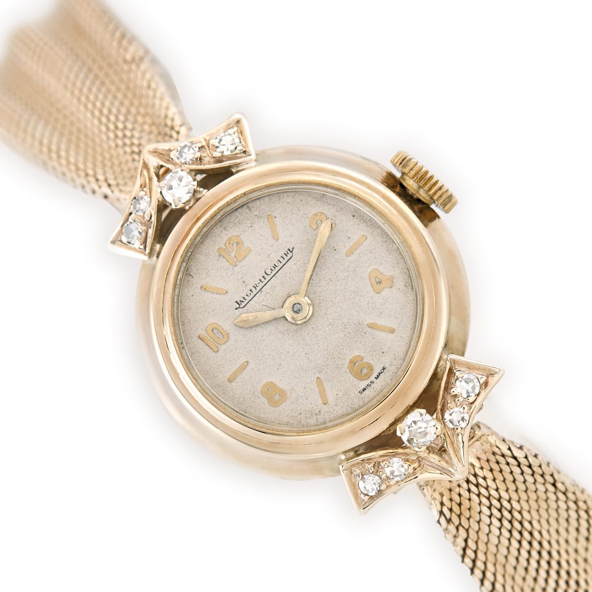 Ladies Jaeger LeCoultre 9ct 1959 with Diamonds Vintage Gold