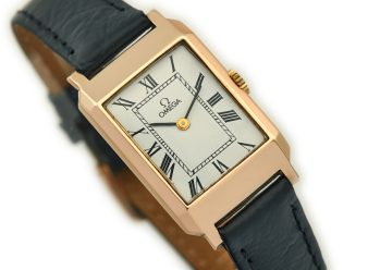 OM1813 Omega 9ct 9k Pink Gold Rectangle 1958 1 1200×900