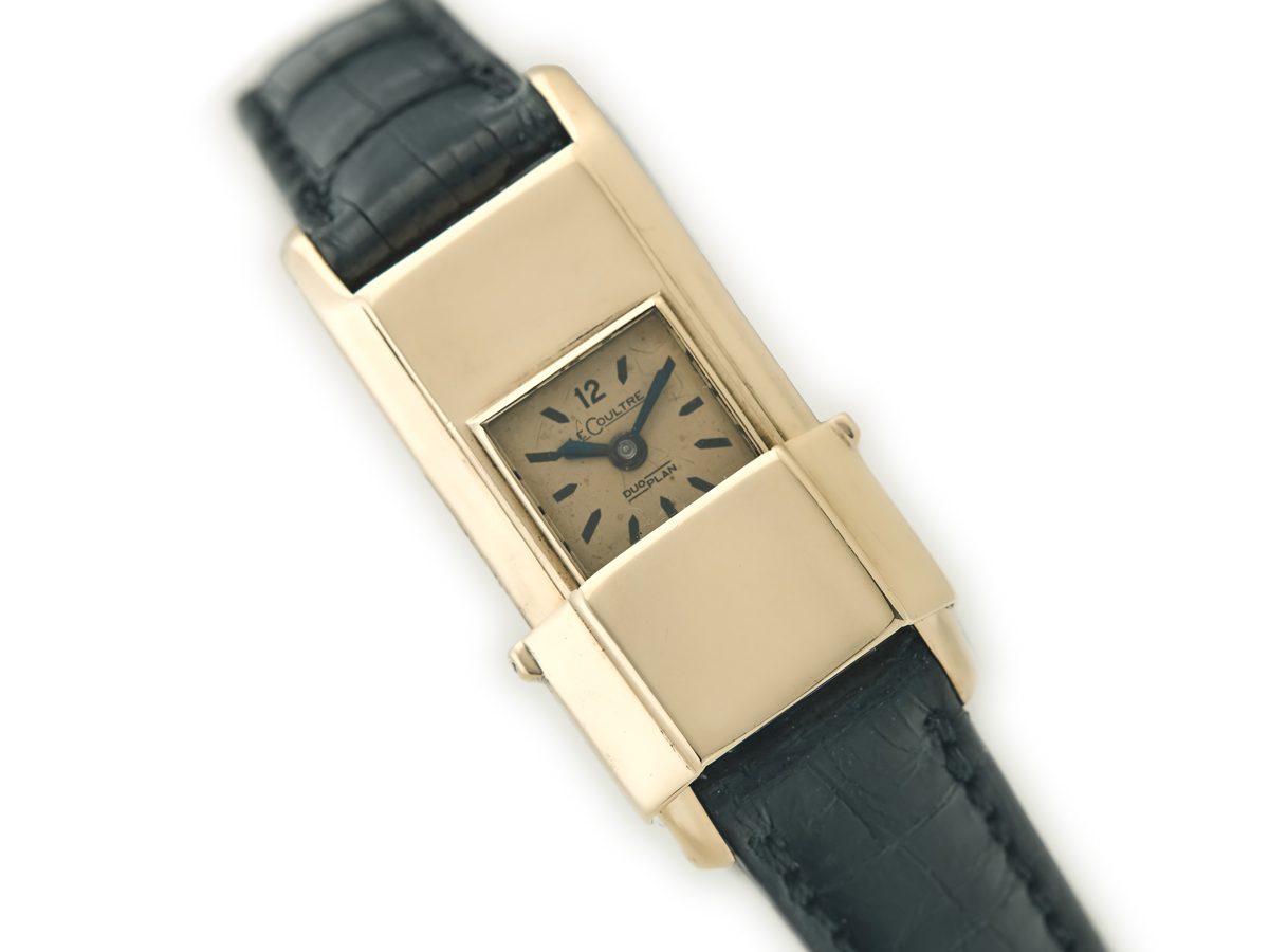 Ladies Jaeger LeCoultre Duoplan 18ct c1945 Vintage Gold Watches