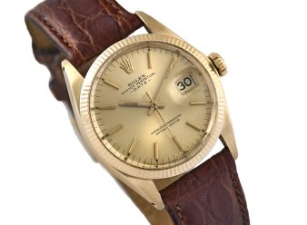 R1957 Rolex Oyster Perpetual Date 14ct 14k Gold 1966 10 1200×900